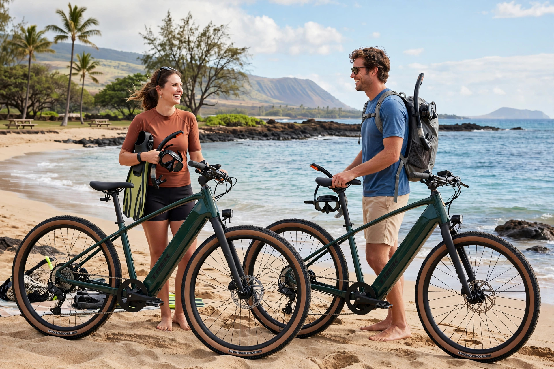 E-bikes at Mākena Landing