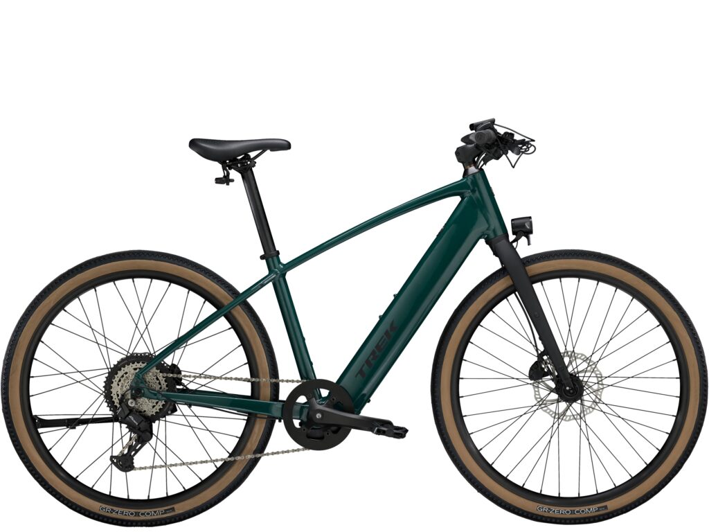 Trek FX+ 1S All-Road e-bike in Juniper